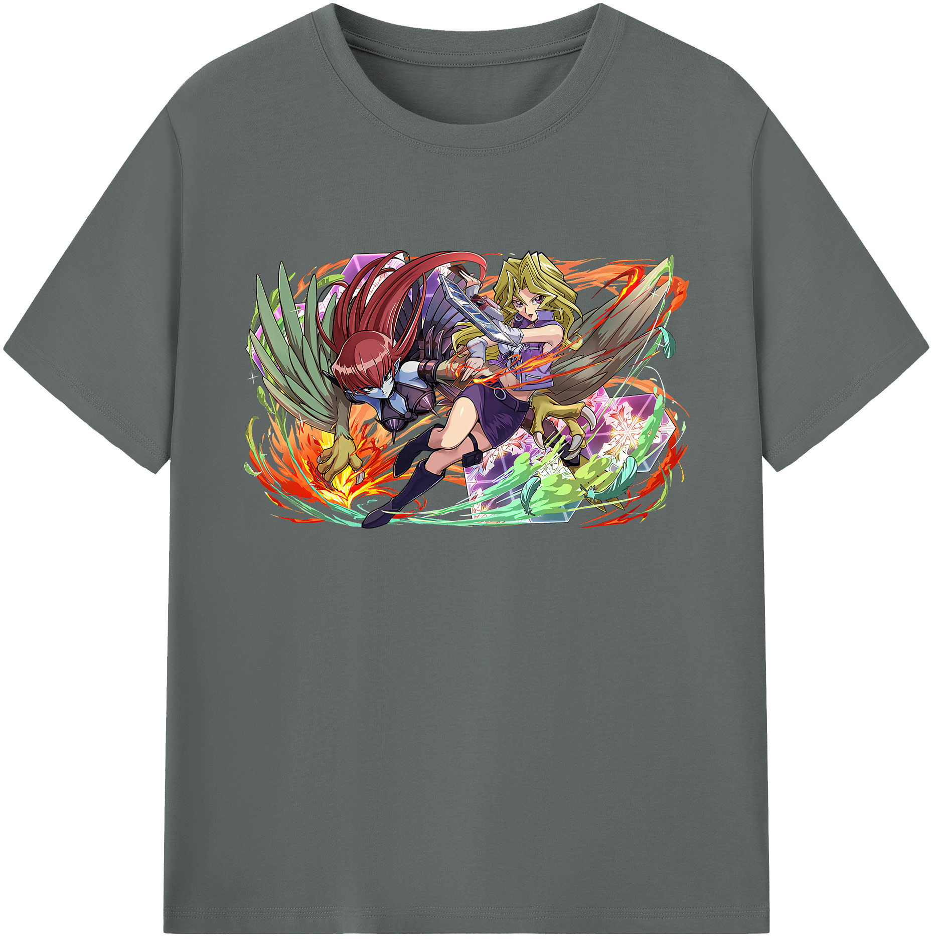（画像用） 遊☆戯☆王 Yu-Gi-Oh! 綿100％ メンズ半袖Tシャツ｜肌触りやわらか＆通気性